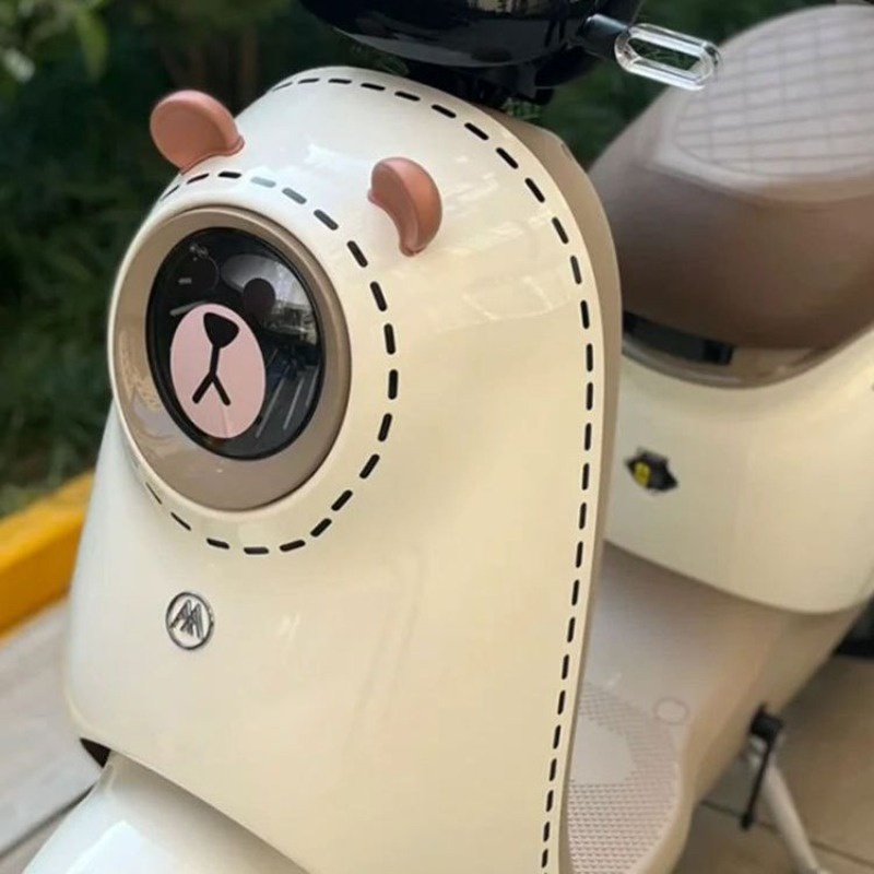 Miếng Dán Trang Trí Mũ Bảo Hiểm Hình Tai Gấu Dễ Thương