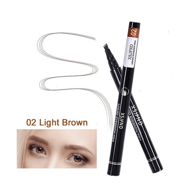 Glamn Bút Kẻ Lông Mày Dạng Phẩy Sợi 3d Lâu Trôi Chống Thấm Nước