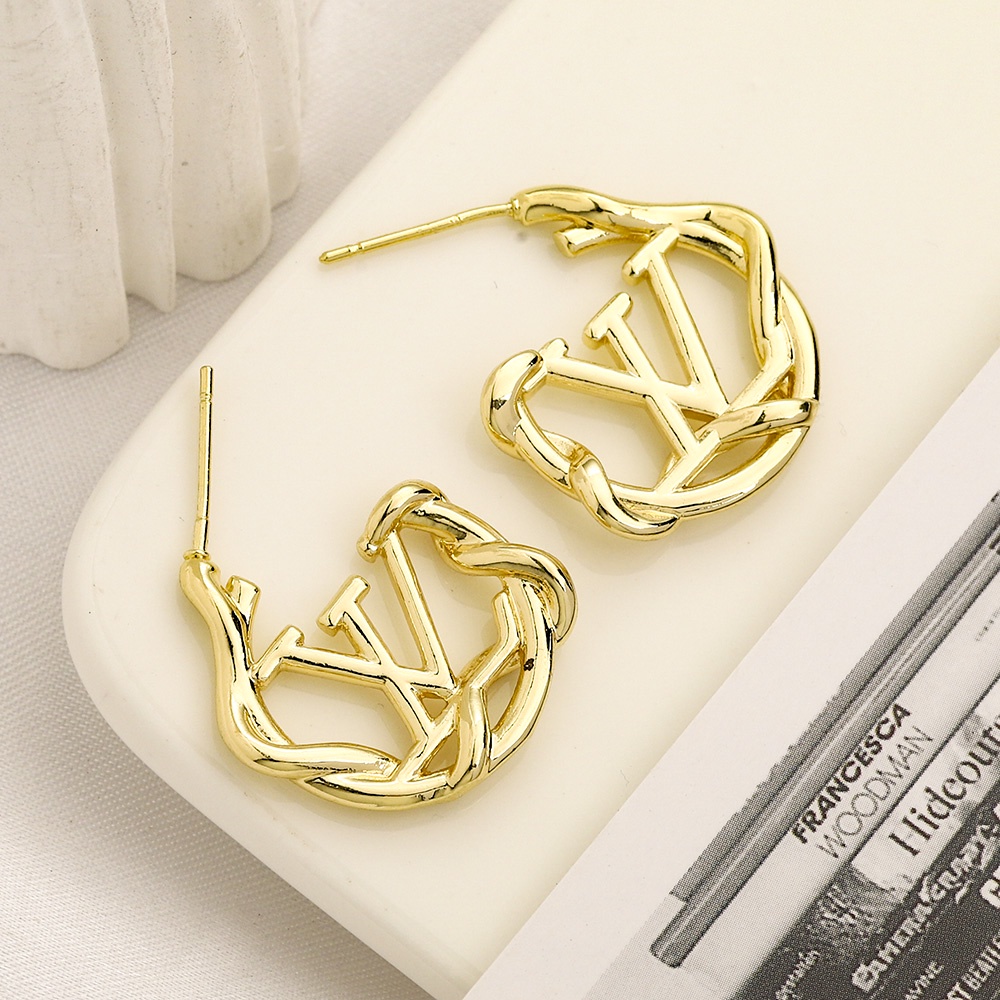 Thời Trang Bông Tai lv louis vuitton Bằng Thép Titan Cao Cấp