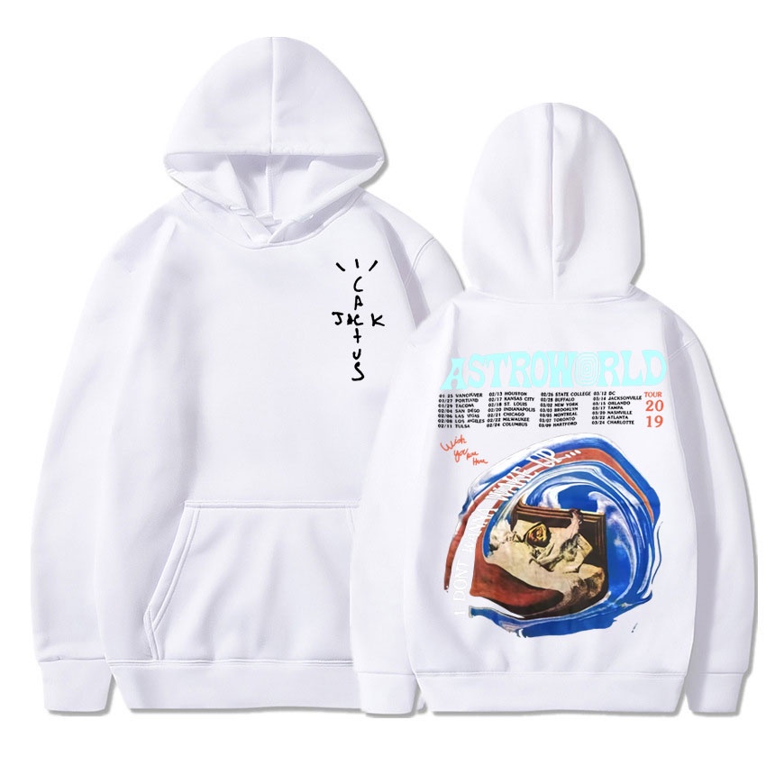 Cactus jack hip hop rapper hoodie streetwear astroworld áo có mũ trùm đầu áo in cao cấp áo khoác nam nữ cotton harajuku hoodies