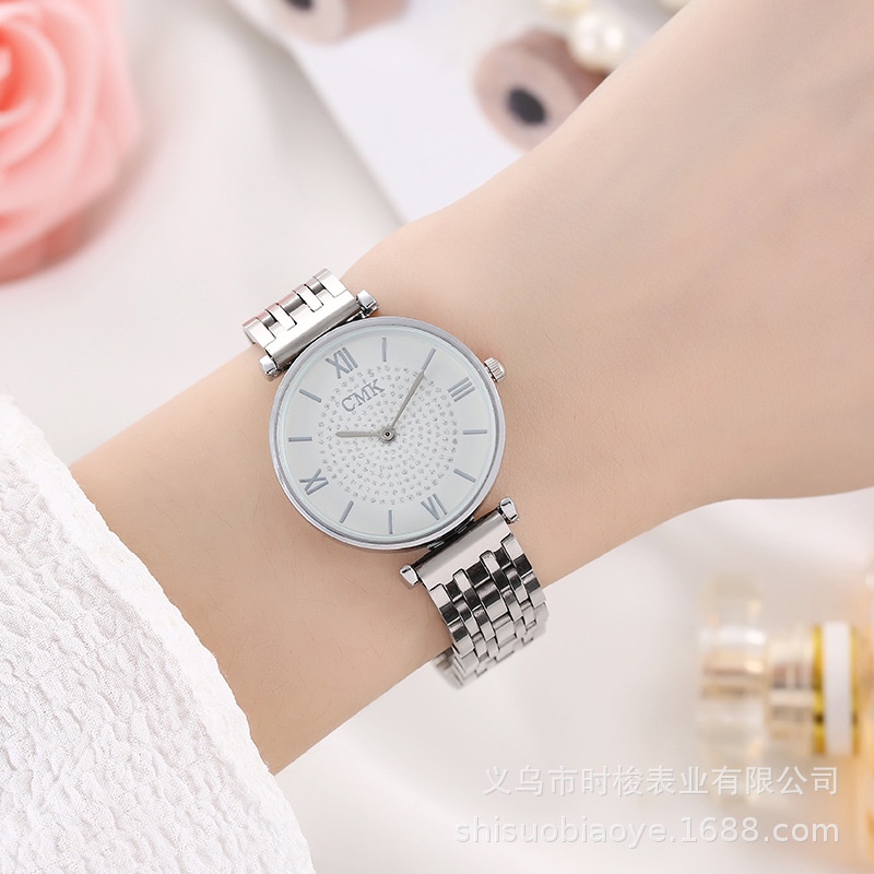 Wechat Tik Tok Bán Chạy Đồng Hồ Gypsophila Thép Đính Kim Cương Thời Trang Sang Trọng Cho Nữ