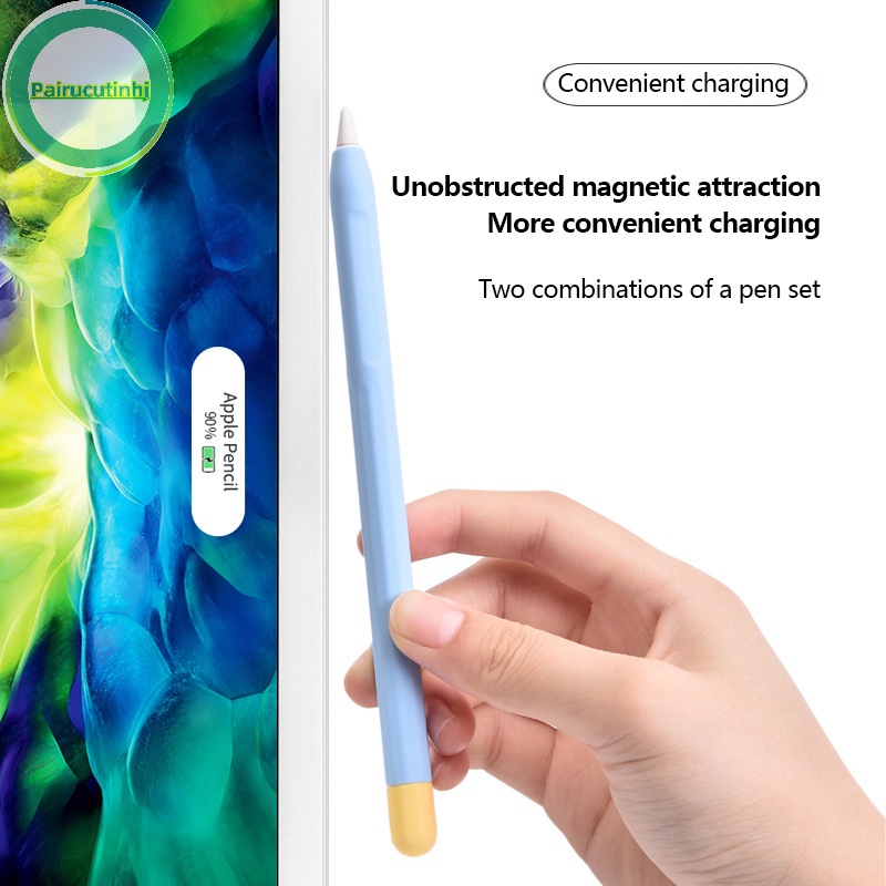 Pairhj silicone mềm tương thích cho apple pencil 2nd case anti-lost tablet touch pen stylus soft protective sleeve cover cho ipad vn