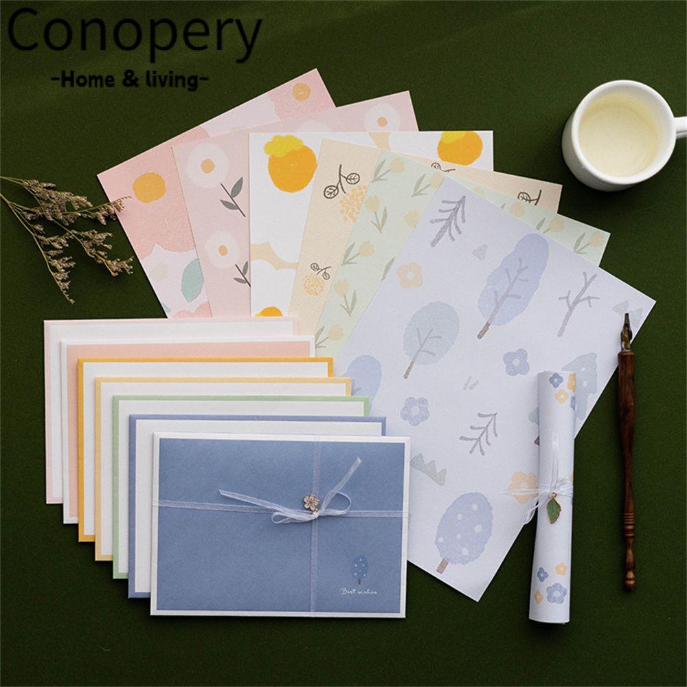 Conopery Thư giấy phong bì quà tặng kinh doanh phim hoạt hình dễ thương tỏ tình món quà tình yêu