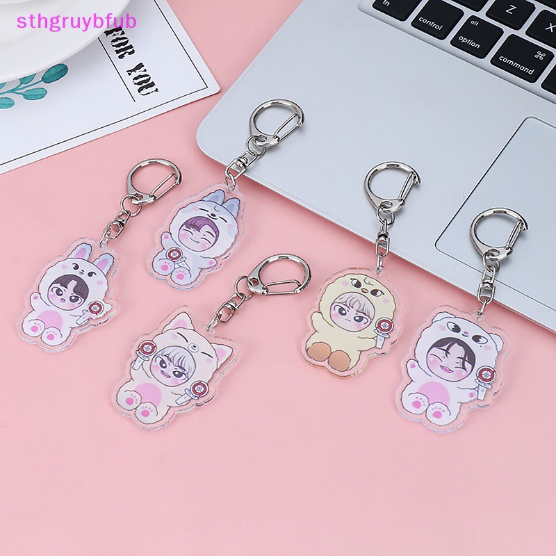 Sthb kpop cartoon keychain stray kids dễ thương kawaii straykids mặt dây chuyền người giữ chìa khóa đồ trang sức acrylic đồ chơi cho trẻ em quà tặng sinh nhật vn