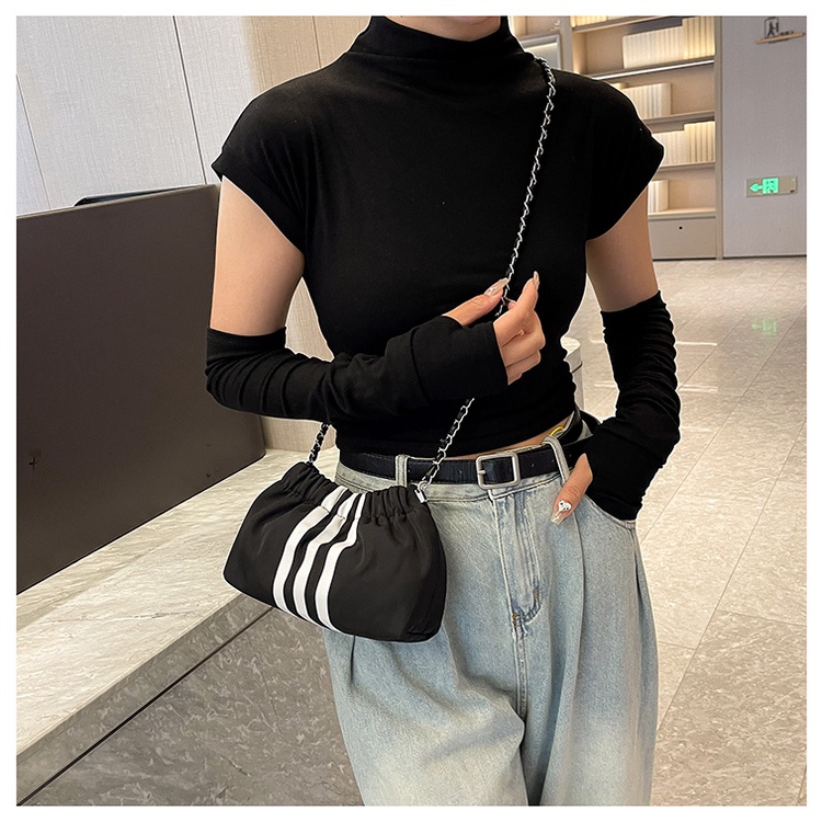 Túi xách đeo vai CHAIKA KILTER bằng nylon màu trơn xu hướng cổ điển đáng yêu thời trang phong cách mới cá tính cho nữ