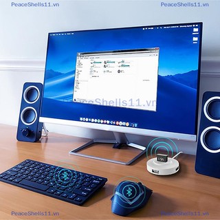 Peaceshells usb bluetooth 5.1 adapter transmitter receiver bluetooth audio bluetooth dongle wireless usb adapter for computer pc laptop.