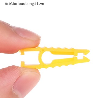 Artgloriouslong 10 cái micro car fuse puller clip yellow plastic plier nhíp công cụ lắp đặt.