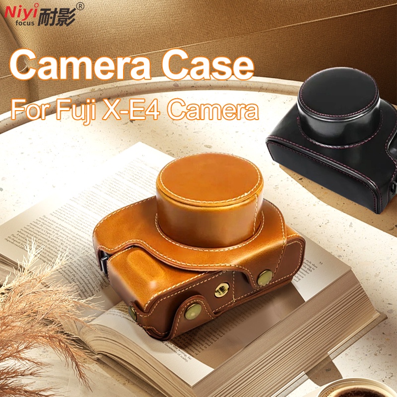 Vỏ máy ảnh bằng da pu cho fuji xe4 x-e4 xa5 xh2 xh2s xt5 xt4 xt10 xt20 xt30 xs20 túi bảo vệ máy ảnh không gương lật toàn thân
