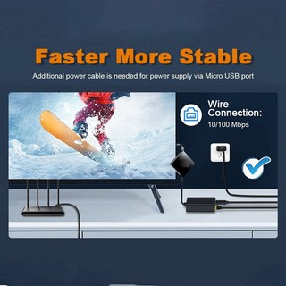 🔥Micro-usb Ethernet Adapter Card Mạng Ethernet Adapter Đen Ethernet Adapter Micro-USB Sang 100M Card Mạng Cho 4K Fire TV Stick Ethernet Switch Router