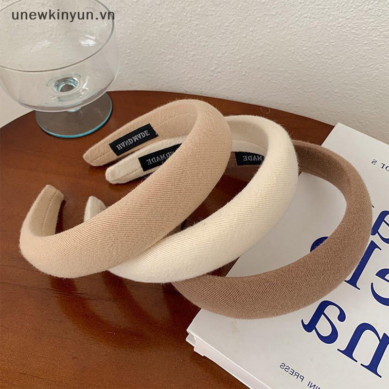 Uu elegant korean style wide-brimmed sponge headwear headband for fashion girls phụ kiện tóc vn