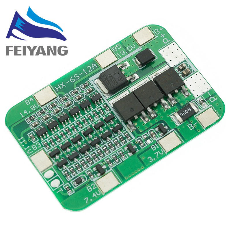 Bảng mạch 6S 15A PCB BMS chuyên dụng cho 6 pin 18650 Li-ion Lithium BM01