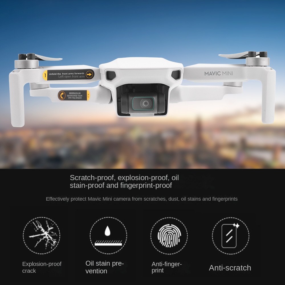 Brdrc thích hợp cho dji mavic mini / se tempered film mini2 lens protection film scratch-resistant phụ kiện