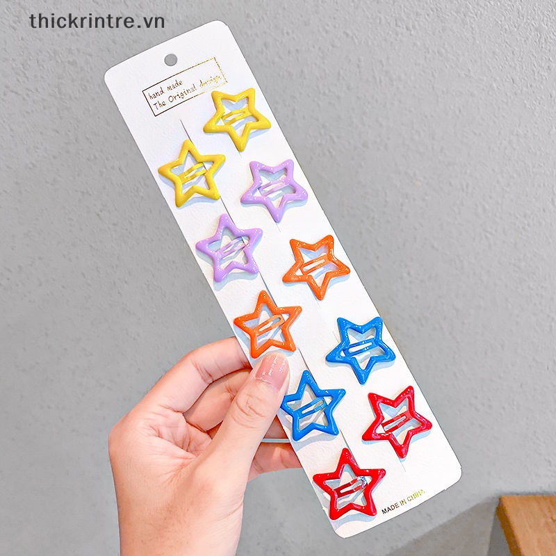 Thi 10 cái dễ thương đầy màu sắc ngôi sao hình dạng giọt nước kẹp tóc cho bé gái trẻ em kẹp tóc trang trí tóc đáng yêu trẻ em phụ kiện tóc vn