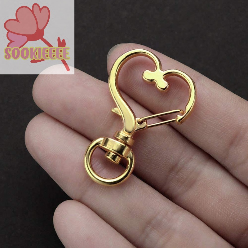 Set 10 Móc Khóa Hình Trái Tim Rỗng diy