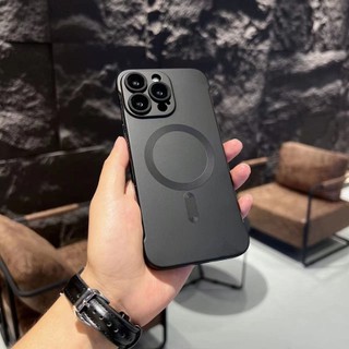 Ốp lưng từ tính không viền siêu mỏng sang trọng cho iPhone 14 13 12 11 14 Plus Ống kính máy ảnh kim loại được bao phủ hoàn toàn bảo vệ vỏ bền