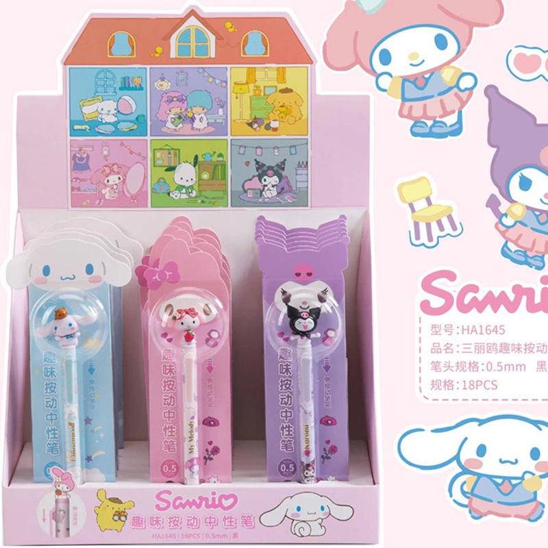 3 cái / bộ sanrio mymelody kuromi cinnamoroll 0.5mm kawaii bút gel cơ khí dễ thương văn phòng phẩm trường văn phòng đồ dùng viết trang trí phụ kiện quà tặng ngày trẻ em