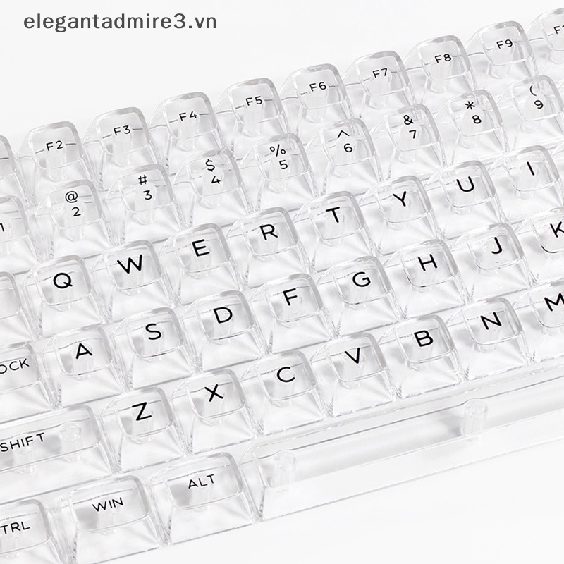 [gant] 132 phím diy bộ keycap trong suốt màu trắng sa profile dye-sub keycaps cho bàn phím cơ mx ~