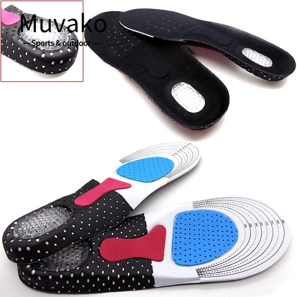 Miếng lót ủng MUVAKO silicone thấm hút mồ hôi chỉnh hình thể thao chống sốc chống mùi thoáng khí xoa bóp giảm đau chân