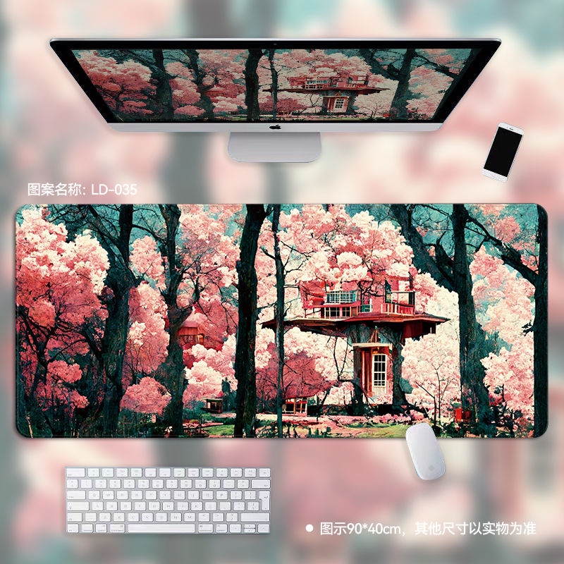 Tấm Lót Chuột Bàn Phím Máy Tính Chống Trượt In Hình Anime Độc Đáo