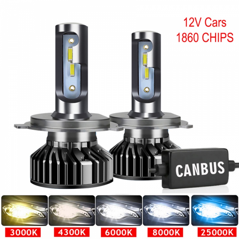 1 Cặp Đèn Pha LED 26000lm H4 H7 H11 H27 9005 Hb3 9006 Hb4 H1 3000k 4300k 6000k 8000k 110w 12v Chuyên Dụng Cho Xe Hơi