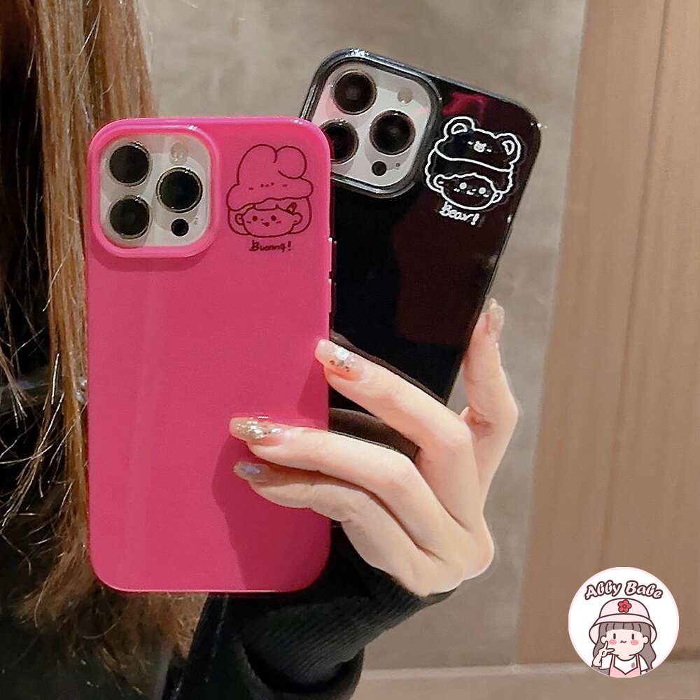 Ốp Điện Thoại TPU Dẻo Họa Tiết Gấu Kiểu Hàn Quốc Chống Bụi Bẩn Cho IPhone 14 Pro Max 13 12 11 Pro Max