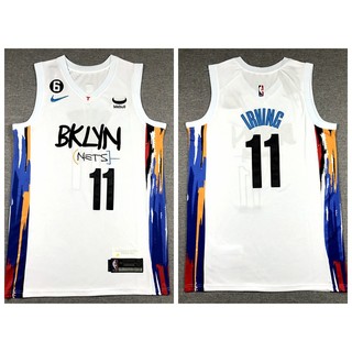 Áo thun bóng rổ in họa tiết graffiti 2023 brooklyn nets kyrie irving thời trang cho nam
