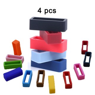 Set 4 Vòng Cao Su Silicone Nhiều Màu Sắc 16mm 18mm 20mm 22mm 24mm Giữ Khóa Dây Đồng Hồ
