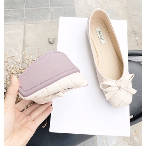 Giày búp bê bệt nữ nơ thắt đế mềm ( hàng loại 1) Q44