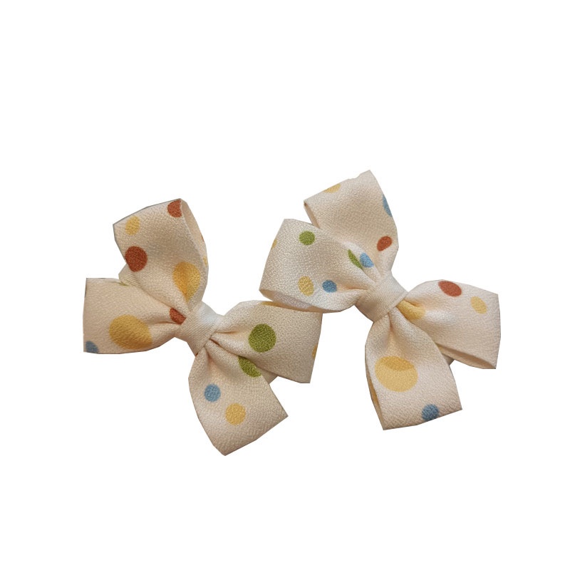 Set 2 kẹp tóc nơ cho bé gái phong cách Hàn Quốc đáng yêu cho bé gái