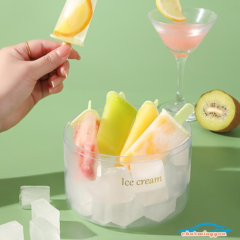 Khuôn làm kem 8 que có nắp đậy