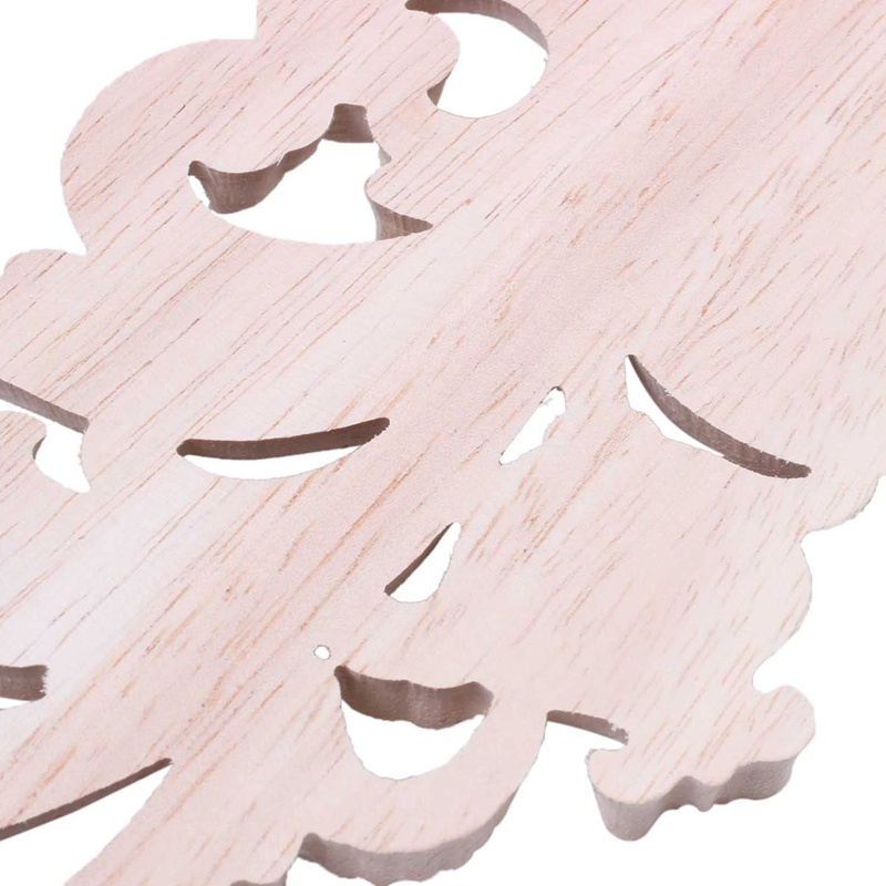1x Miếng Gỗ Cao Su Chạm Khắc Phong Cách Châu Âu, Kích Cỡ 45X12Cm Và 4 Cái 6X6Cm
