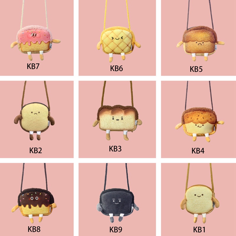 Túi Đeo Chéo Vai Hình Bánh Mì Nướng Dễ Thương Dành Cho Nữ