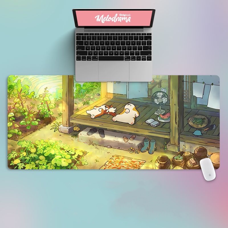Tấm Lót Chuột Và Bàn Phím Máy Tính Cỡ Vừa Và Nhỏ Hình Chú Chó Corgi Dễ Thương