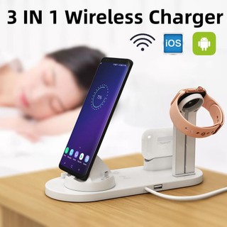 Đế sạc không dây 3 trong 1 360 độ 3 trong 1° đế sạc chống tĩnh điện cho điện thoại android / ios