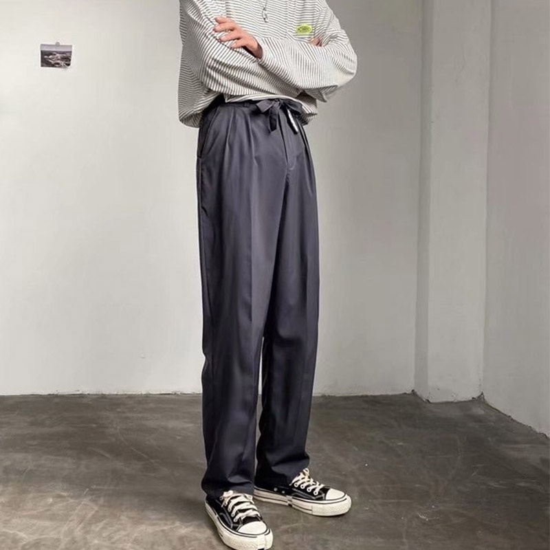 Quần Dài Ống Đứng Dáng Rộng Phong Cách Hồng Kông Cổ Điển Thời Trang 2023 Mới
