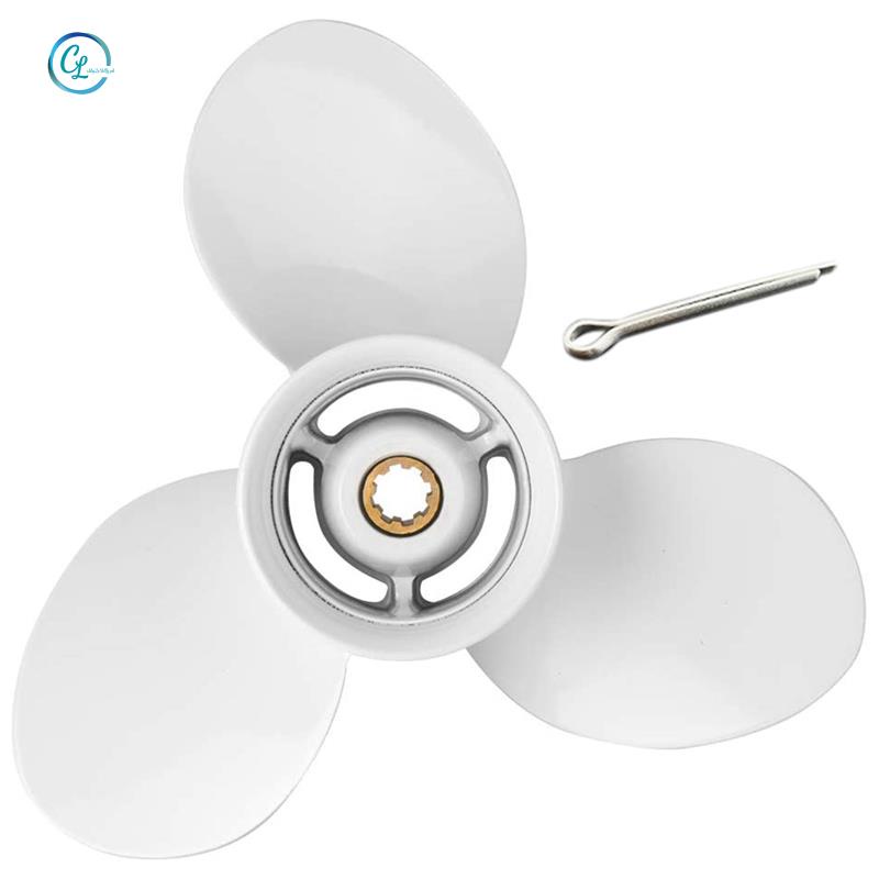 Cánh Quạt 3 Lưỡi 8 Spline Cho Động Cơ Thuyền Yamaha 9.9Hp 15Hp 9 1 / 4X 9