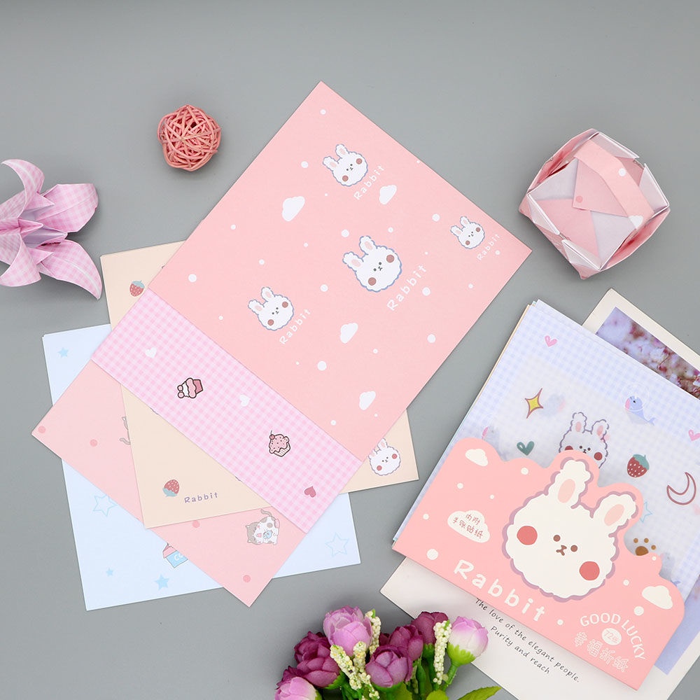 Bộ Giấy Xếp origami 70 / 14cm In Họa Tiết Hoạt Hình Nhiều Màu Sắc Cho Bé