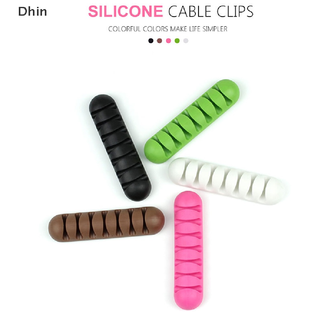 Giá Đỡ Dây Cáp / Tai Nghe 7 Lỗ Bằng Silicon Tiện Dụng