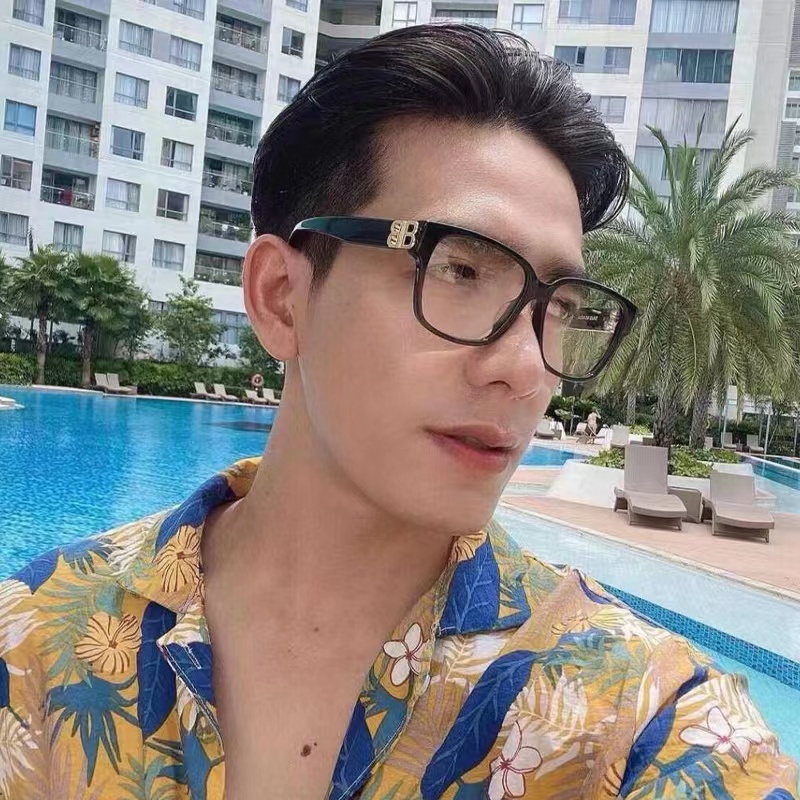 Kính Mát Gọng Vuông Chống Ánh Sáng Xanh Chống Bức Xạ Phong Cách Hàn Quốc Cho Nam Và Nữ