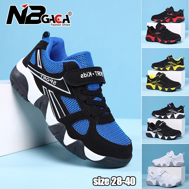 Giày Sneaker Phối Lưới Thoáng Khí Chống Trượt 5 Màu Tùy Chọn Có Size 28-40 Thời Trang Cho Bé Trai Và Gái
