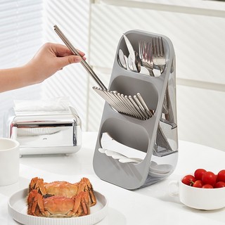 Giá Đỡ Đũa Muỗng Ống Đũa Muỗng Nĩa Ráo Nước 3 Tầng Đa Năng Cao Cấp Cho Bếp