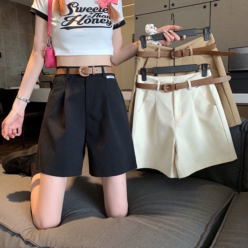 Quần Yếm Ngắn Ống Rộng Lưng Cao Mẫu Mới 2023 Thời Trang Mùa Hè Cho Nữ