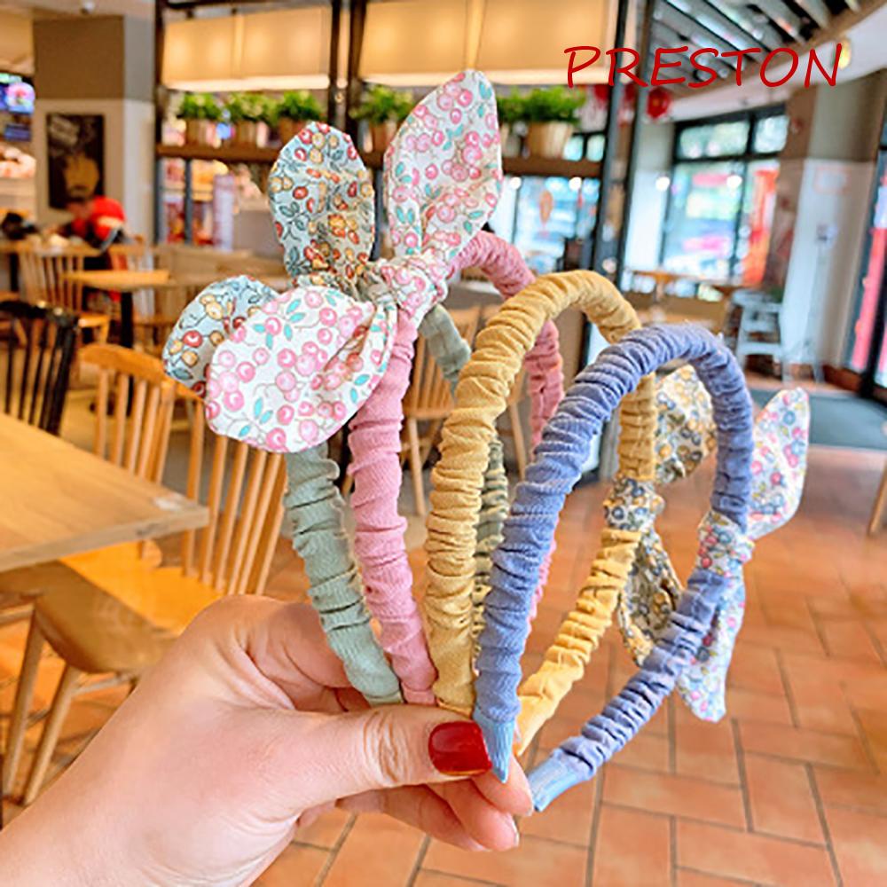 Băng Đô Tai Thỏ In Hoa Dễ Thương