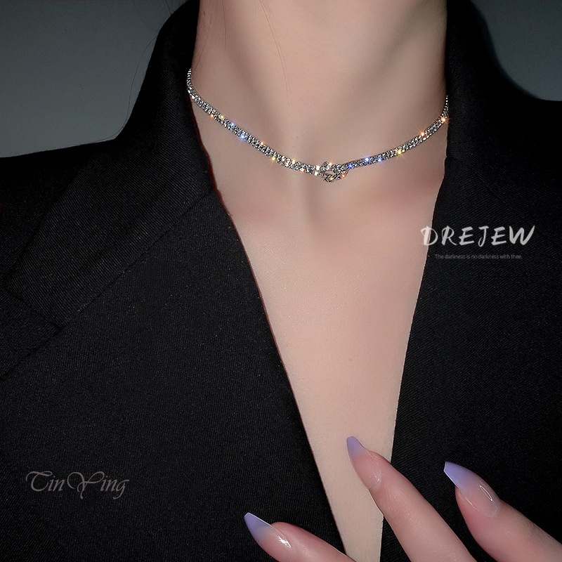 GETNOIVAS Vòng Cổ Choker Đính Kim Cương Toàn Diện Đơn Giản Thời Trang Nhật Hàn