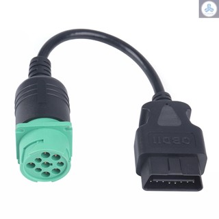 9 Pin to 16 Pin Truck Diagnostic Cable OBD2 Cable Diagnostic Scanner Adapter Cable