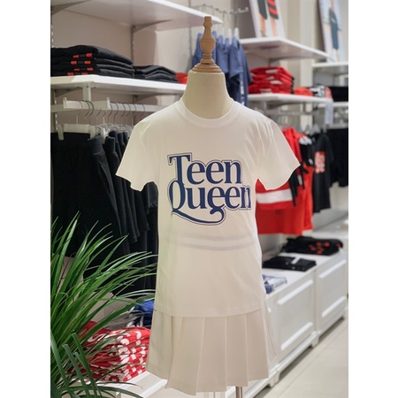 Áo phông BG màu trắng chữ Teen Queen