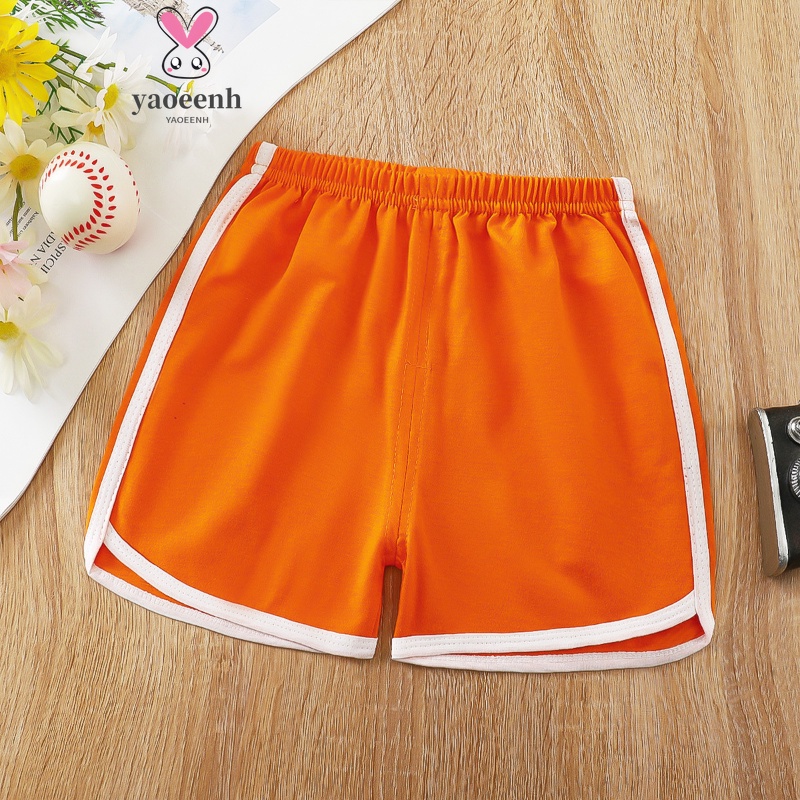 【YAOEENH】Quần Short Thể Thao Màu Trơn 70-120cm Thời Trang Mùa Hè Cho Bé Trai Và Gái