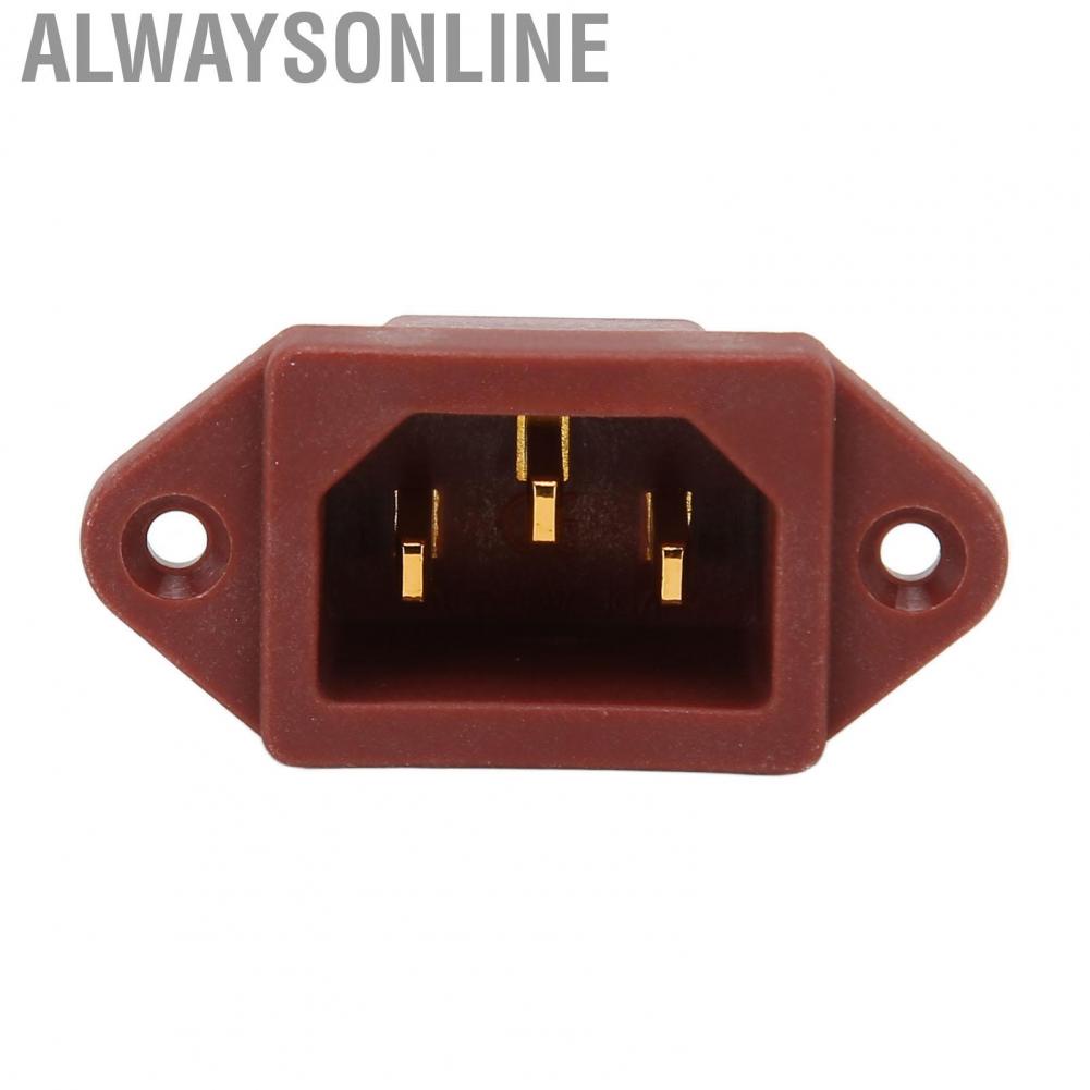 Alwaysonline AC Power Socket  IEC Connector Reduce Signal Distortion C14 Type Noise Reduction for CD Player Professional Sound Accessories