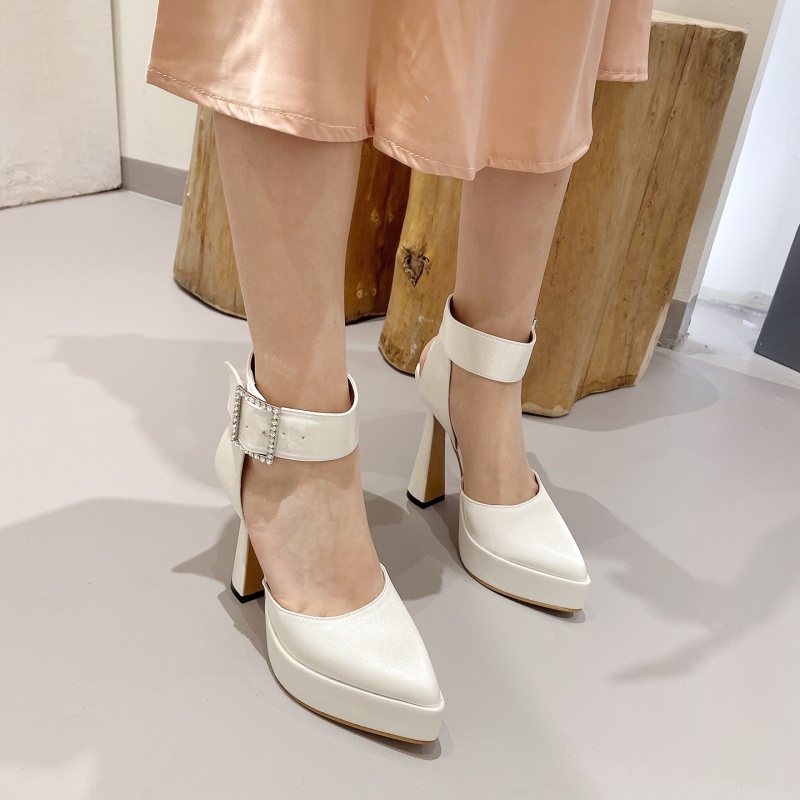 Sandal Cao Gót Thiết Kế Mới Đính Đá Thời Trang Mùa Xuân Dành Cho Nữ