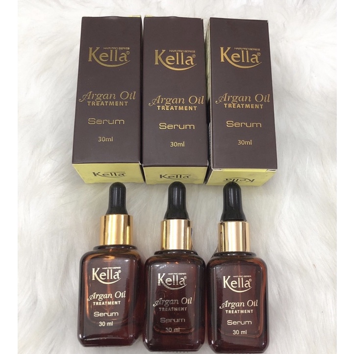 Serum Kella Argan Oil Treatment Serum 30ml -  Phục hồi Tóc Hư tổn Chẻ Ngọn